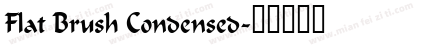 Flat Brush Condensed字体转换